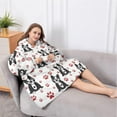 thumbnail image 5 of Oversized Wearable Blanket Hoodie,Boston Terrier Puppy Dog Sherpa Blanket Hoodie with Super Pockets,Super Warm Fuzzy Pullover for Women & Men, 5 of 6