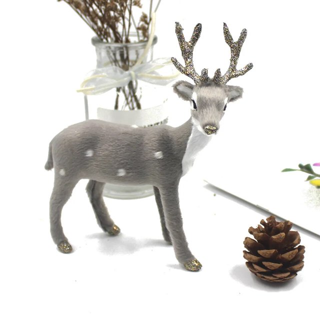 Modelo de animales de simulación, pequeño ciervo en miniatura, decoración para casa de muñecas, decoración para casa de muñecas, adornos de ciervo
