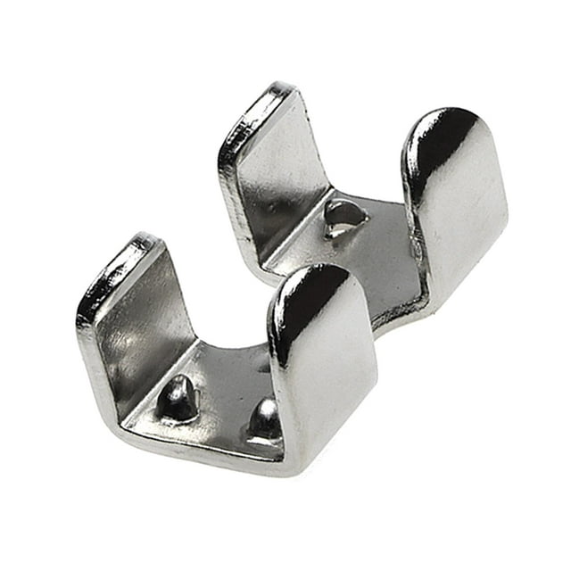 Bunblic Double Rope Clamp Twisted or Braided Rope Metal Loop End Clip Cord Practical Dog Leashes Hardware String Fastener Metal Clip