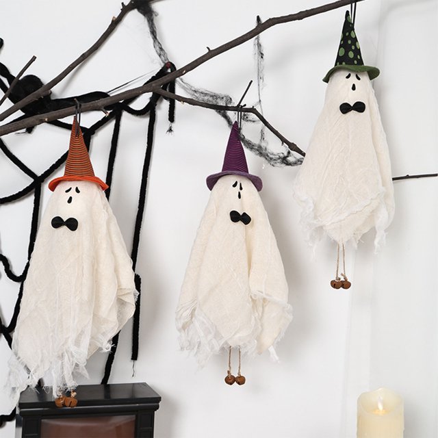 Campana de Viento Fantasma de Bruja Blanca, Colgante de Belleza Inquietante, Efectos de Sonido Espeluznantes, Decoración Versátil para Todo El Año, Ambiente de Fiesta En Casa, Fácil de Colgar, Incluy