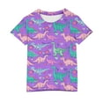 thumbnail image 6 of Delliss Toddler Boys Dinosaur Print Short Sleeve T-Shirt 3-14 Years Girls Cotton Summer Tops Tees, 6 of 6
