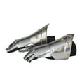 thumbnail image 6 of Hands 14" Metal Silver Replica Medieval Armor Gloves, by DecMode (2 Count), 6 of 9