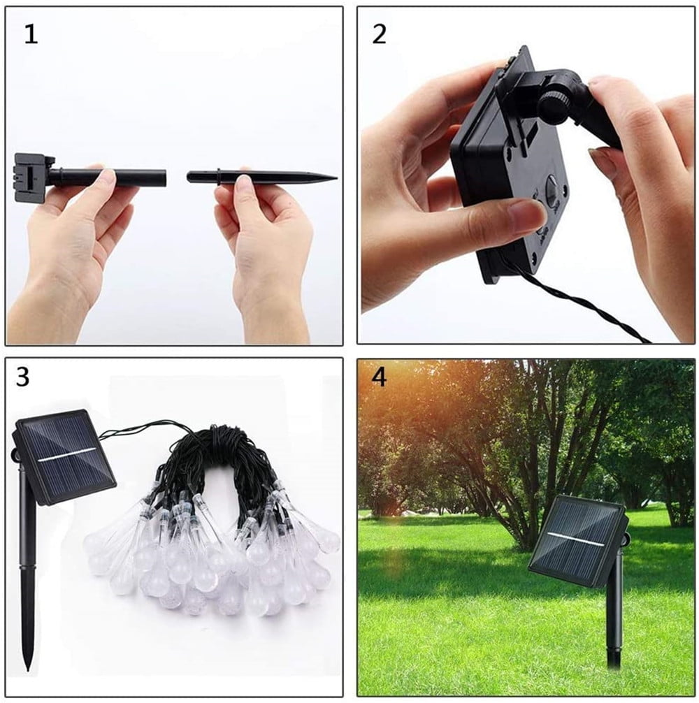 30 LED Solar String Lights Patio Party Yard Garden Wedding Waterproof Outdoor