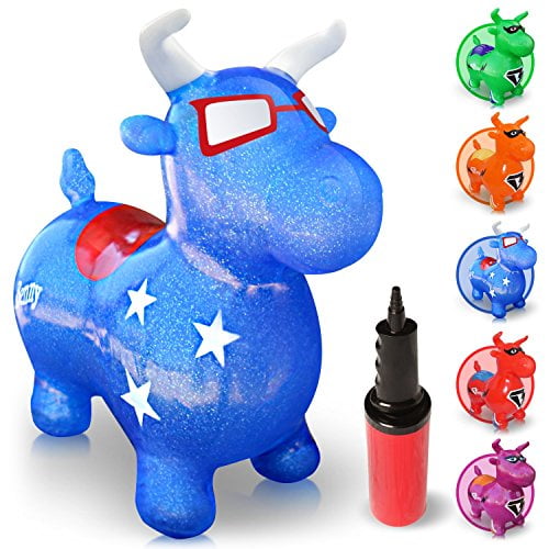 WALIKI Bouncy Horse Hopper Benny The Jumping Bull Inflatable Hopping