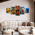 thumbnail image 2 of Elephant Stock Mexican Dishes Wall Art - Horizontal Multi Panel Canvas - 5 Piecedining Room Wall Decor - Photography Food And Drink Multi Panel - Red And Blue Decor - 92" x 42", 2 of 4