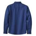 thumbnail image 6 of Womens Long Sleeve Easy Care Cotton/Polyester Shirt Mediterranean Blue 4XL, 6 of 6