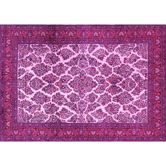 Ahgly Company Indoor Rectangle Persian Pink Traditional Area Rugs, 5' x 7'