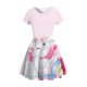 thumbnail image 1 of Nueva falda de sol en forma de A de Disney Mary Cat Kawaii, vacaciones en la playa, verano, volante, bohemio, bonito vestido de manga corta para mujer, ropa informal 110 heqiyong CONDUJO, 1 of 2