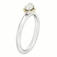 thumbnail image 3 of Sterling Silver & 14k Stackable Expressions Moonstone Polished Ring Size 6, 3 of 3