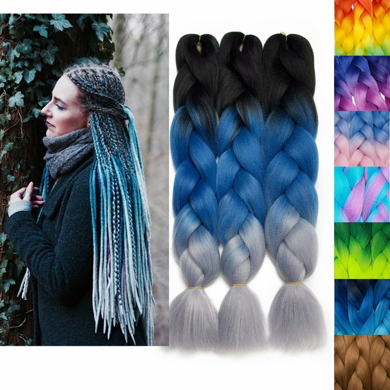 Blue braiding hair outlet