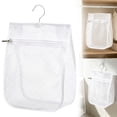 thumbnail image 2 of Hanging Mesh Storage Bag with Metal Hook and Zipper, Breathable Mesh Clothes Pin Peg Bag, Multi‑Purpose Hanging Organization for Laundry Balcony Home Apartment Camping and Travel, 2 of 5