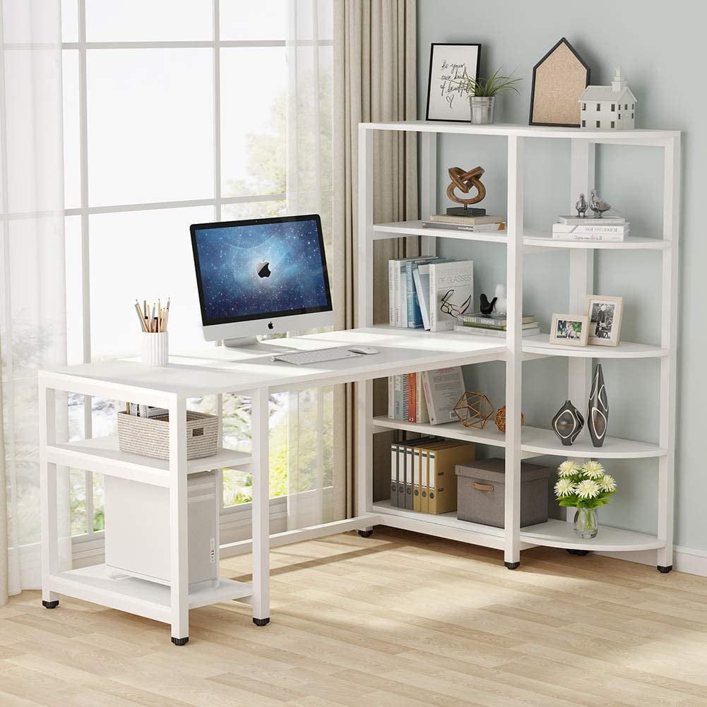 Modern Computer Desk With Bookcase with Simple Decor