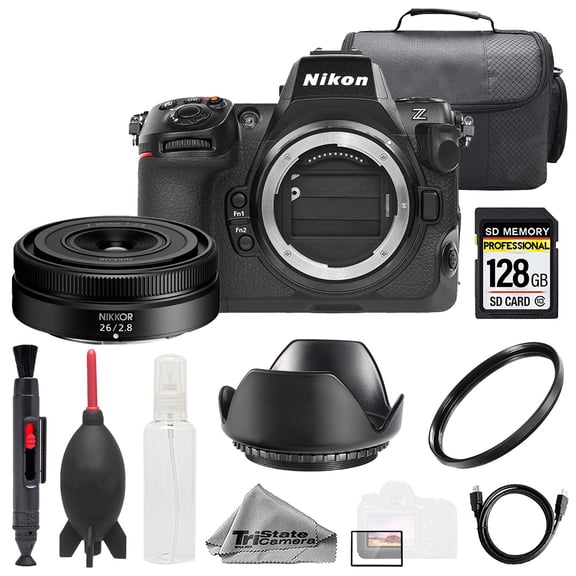 Nikon Z8   Z 26mm f/2.8 Lens  128GB  Bag  UV Filter- Basic Kit (International Version)
