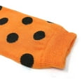 thumbnail image 3 of Wrapables Playful Patterns Baby & Toddler Leg Warmers, Orange and Black Polka Dots, 3 of 3
