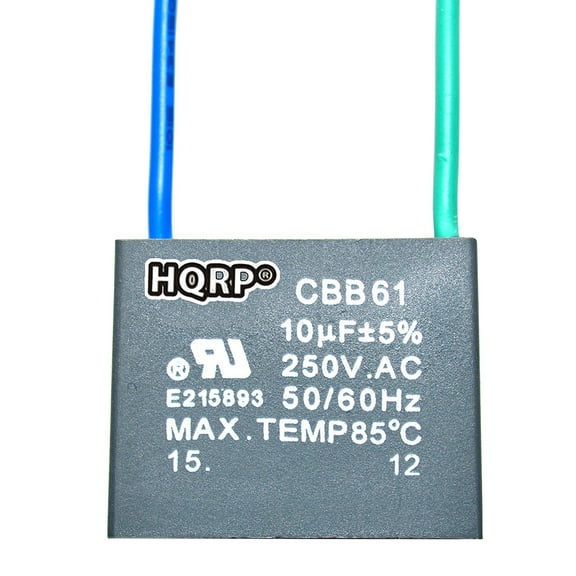 HQRP Ceiling Fan Capacitor CBB61 10uf 2-Wire
