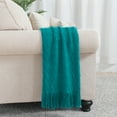 thumbnail image 7 of Bourina Weave Teal Throw Blanket for Couch Sofa, Suitable for Adult, Soft and Lightweight, 50"⨉60", 7 of 7