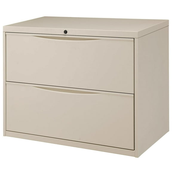 Famous Brand LF-36-2D-PUTTY 36 Premium Lateral File Cabinet 2 Drawer Putty