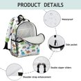 thumbnail image 4 of Dinosaur Pattern Cute School Backpack Bag for School with Padded Back and Adjustable Shoulder Straps 15.25"x11.5"x5.25", 4 of 5