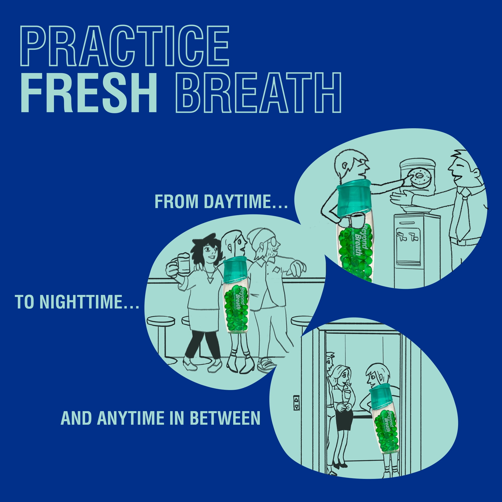Beyond Breath Breath Freshening Capsules, Fresher Breath From Inside-Out, Lasts Up To 8 Hours, Parsley & Mint Oils, 50 Capsules