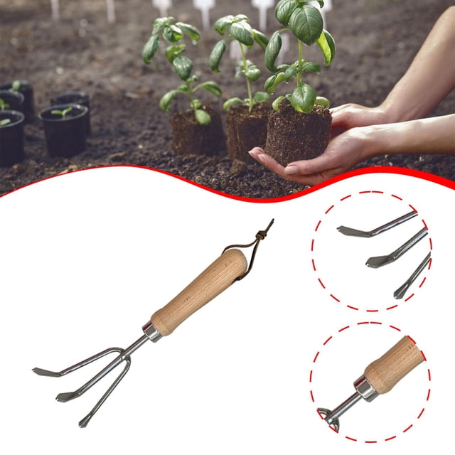 Cultivador manual con mango, herramienta manual de jardinería de acero inoxidable que ahorra mano de obra, elimina malezas para pavimentación de