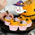 thumbnail image 5 of OMA 600 Pack Halloween Cupcake Liners Pink Ghost Baking Cups Standard Size Muffin Liners for Halloween Party Candy Cake Decorations Supplies, 5 of 14