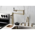 thumbnail image 2 of Kingston Brass KS4703DKL Kaiser Deck Mount Pot Filler Faucet, Antique Brass, 2 of 8