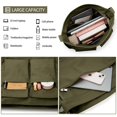 thumbnail image 3 of AOUNQ Canvas Tote Bag Messenger Bag,Vintage Crossbody Bag for Women Men,Casual Shoulder Laptop Bags for School Work Travel,Army Green, 3 of 7