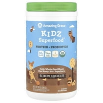 Amazing Grass Kidz Protein and Probiotics Shake Mix, Extreme Chocolate, 15 Servings