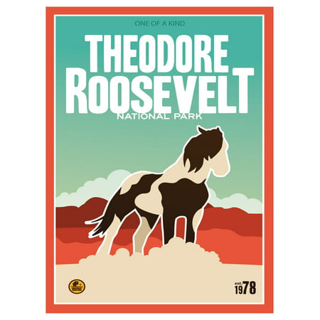 Theodore Roosevelt National Park, North Dakota Travel Art Print Poster by Matt Brass (9
