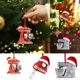 thumbnail image 2 of Baking Mixers Christmas Ornament Flat Decoration Pendant 3.15x2.56 Inches Plastic Double Sided with Metal Hook for Christmas Tree Car Decoration Gift, 2 of 9