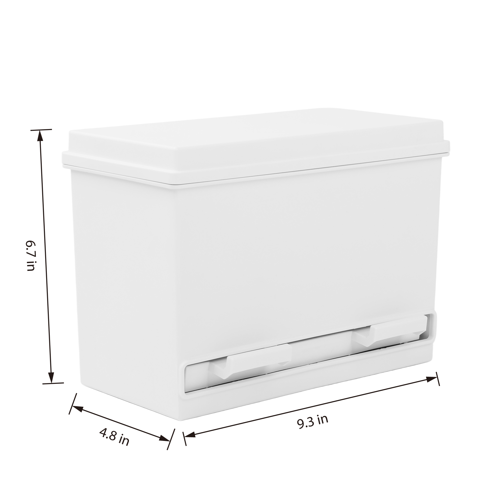 Dispensador de lápices de plástico blanco Pen+Gear, organizador de escritorio 6