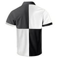 thumbnail image 5 of RMGVDSD Men's Polo Shirts Men Color Blocked Casual Loose Comfortable Trendy Business Shirt Button Lapel Short Sleeve Polo Shirt Fashion Athletic Shirts, 5 of 5