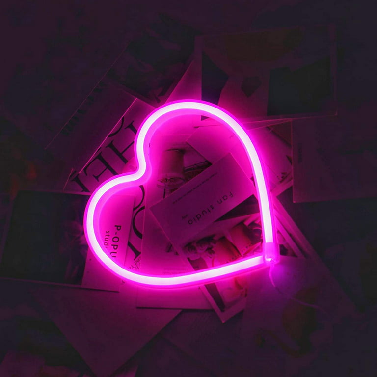 32x9.9 Heartbeat Heart ECG White Flex LED Neon Sign Light Party Décor  Artwork