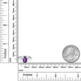 thumbnail image 6 of Gem Stone King 10K White Gold Purple Amethyst Engagement Ring for Women | 1.09 Cttw | Pear Shape 9X6MM | Gemstone February Birthstone | Size 7, 6 of 6