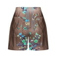 thumbnail image 4 of Taqqpue Women Casual Shorts Drawstring Comfy Floral Printed Elastic Waist Shorts Summer Pull On Short Fashion Beach Vacation Shorts with Pockets, 4 of 5