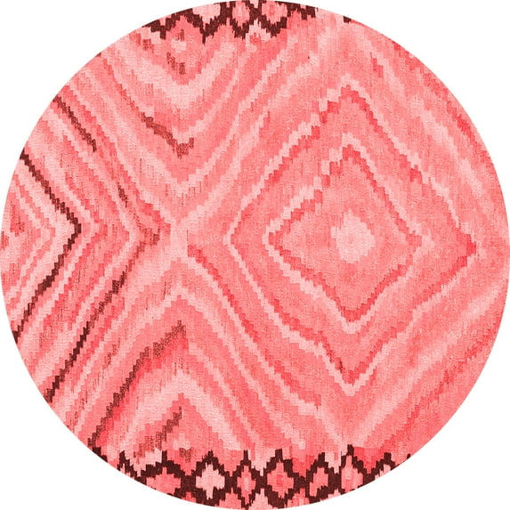 Ahgly Company Indoor Round Oriental Red Traditional Area Rugs, 6' Round