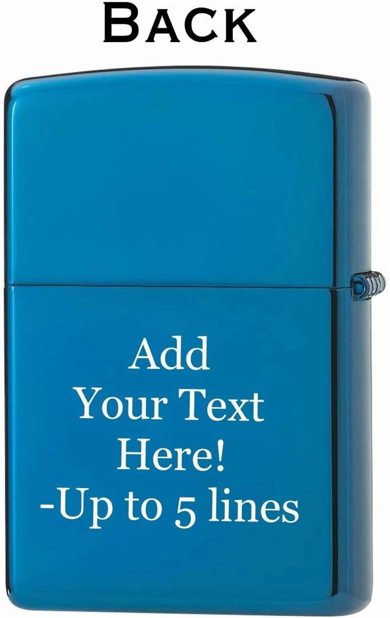Zippo Lighter - Customized Message on Mystic Aura Fairy - High Polish Blue 48985