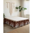 thumbnail image 2 of Coffee Gnomes Wrap Around Bed Skirts for Queen Bed 16" Drop, Bed Skirt with Adjustable Elastic Belt Dust Ruffle Bed Valance for Bedroom Hotel Luxury Coffee Beans Cups Brown Bed Frame Cover, 2 of 7