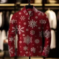 thumbnail image 4 of Suéter navideño para hombre 2024, cárdigan holgado con estampado 3D, ropa de abrigo informal de invierno, chaqueta elegante para las fiestas, ropa navideña para hombre, 4 of 5