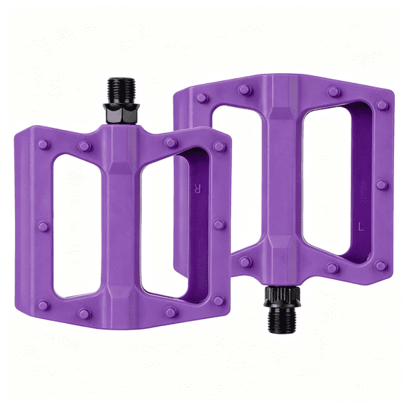 LADYGYM Lightweight Durable Polypropylene Material Universal Bicycle Pedals,Boron Steel Axle&Dual Du Bearings-Multiple Colors Available for Mountain Bike,Road Bike,Bmx,Fixie