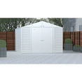 thumbnail image 3 of Arrow Select 10 x 12 x 8 ft Flute Grey Steel Storage Shed, 3 of 18