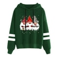 thumbnail image 2 of Christmas Sweatshirt Women'S Christmas Gnome Printed Long Sleeve Hooded Hoody Top Womens Hoodies Green L, 2 of 5