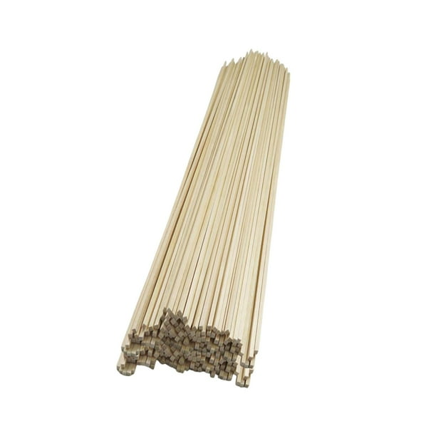 Palitos de madera sin terminar Tiras de clavija Artes lisas Artesanía en madera multiusos Madera dura 300mmx4mmx4mm