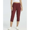 thumbnail image 2 of Real Essentials 3 Pack: Women's Ribbed Capri Jogger Lounge Sweatpants with Pockets Yoga Workout (Available In Plus Size), 2 of 6