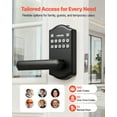 thumbnail image 2 of VEVOR Keyless Entry Door Lock with Handle, Electronic Lever Door Handle with Keypad, Customizable User Codes, Keyed Entry, Matte Black, 2 of 9