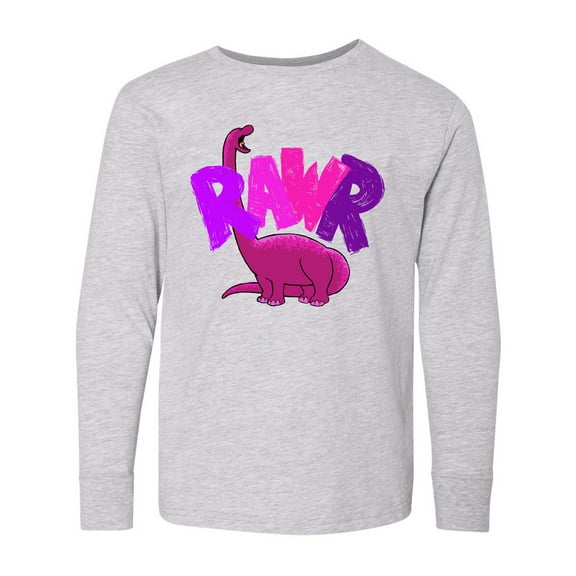 Inktastic Lil' Purple Bronto Rawr Long Sleeve Youth T-Shirt