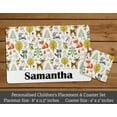thumbnail image 2 of Printtoo Personalized Placemat & Coaster Set For Kids Toddlers,Birthday Gift For Boys,Gift For Girls,Animals-8x11.5 Inch, 2 of 5