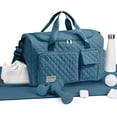 thumbnail image 3 of DAKIMOE Travel Duffle Bag for Women Large Weekender Bags Carry on Gym Duffel Bag with Wet Pocket/Shoe Compartment Waterproof Overnight Tote for Plane Hospital Sports Yoga Business Trips, Peacock Blue, 3 of 10