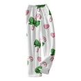 thumbnail image 6 of WTOBBY Women's Merry Christmas Flannel Pajama Pants, Fashionable Print Sleepwear with Holiday Designs,Soft and Warm Women's Pajama Bottoms for Winter Season,Pink S, 6 of 6