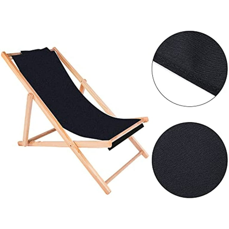 Beach Sling Chair Replacement Fabric Black Casual Simple Beach Chair Replacement Oxford Cloth for Home Beach Chair Protect Replacement